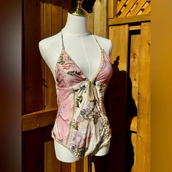 🆕 ZIMMERMANN 🧿 NWT Waverly Keyhole Crochet One Piece Swimsuit, Pink - Sz 3 - 8 - Picture 8 of 16